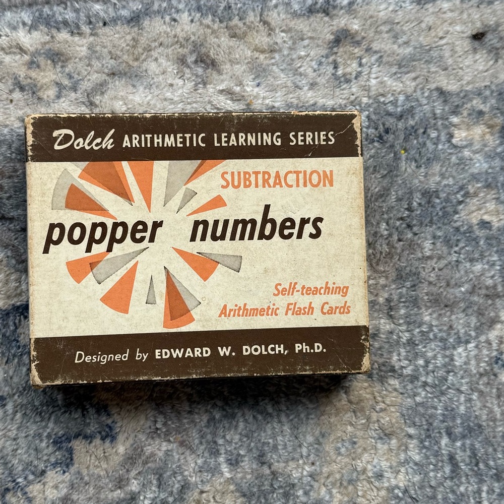 Dolch Arithmetic Flash Cards antique vintage set rare htf